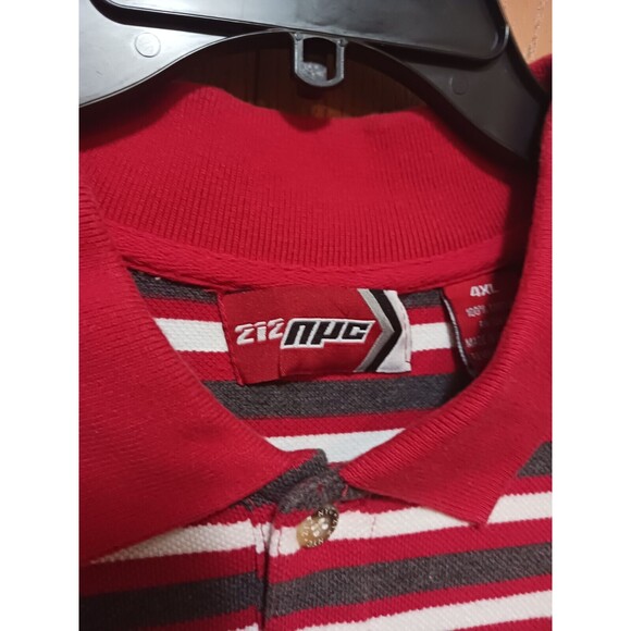 (2)Polo Shirts (Red/White-Size-4XL-Fits like Size-3XL)-(1-White/Blue-3XL)-$30.00 - Picture 4 of 8